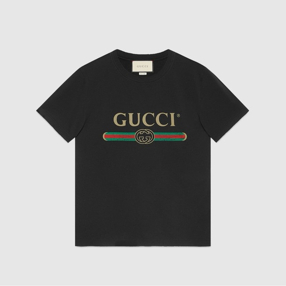 Gucci Black Tee with Iconic Logo - Picture 1 of 3
